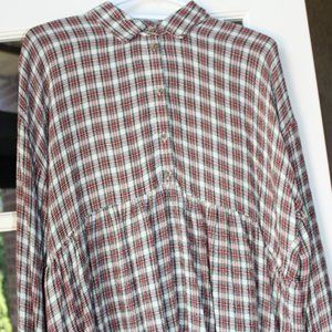 American Eagle Outfitters Womens' Plaid Babydoll Flannel